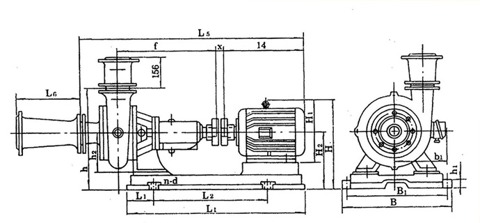 PW、PWF型懸臂式離心污水泵